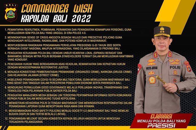 Commander Wish Kapolda Bali 2022